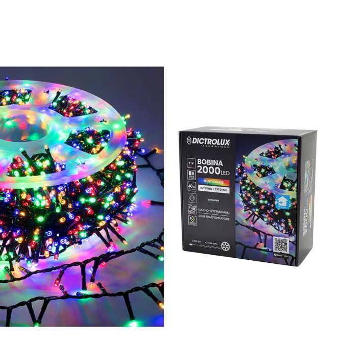 2000 LED Εσωτ. & Εξωτ. Χώρου Με 8 Προγράμματα Και Μετασχηματιστή Ψυχρό Λευκό Φως Πράσινο Καλώδιο Μη Επεκτεινόμενο IP44 3