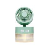 Επιτραπέζιος Ανεμιστήρας USB Ψεκασμού Με Φως Πολύχρωμο 350ml Σε 4 Χρώματα LIFETIME AIR