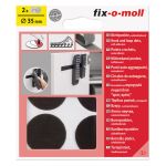 Hook+Loop Στρογγυλό Αυτοκόλλητο Μαύρο 35mm 2Σετ