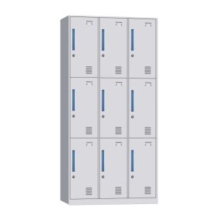 Φοριαμός ArteLibre 9 Θέσεων ELDAR Ανοιχτό Γκρι Μέταλλο 90x45x185cm