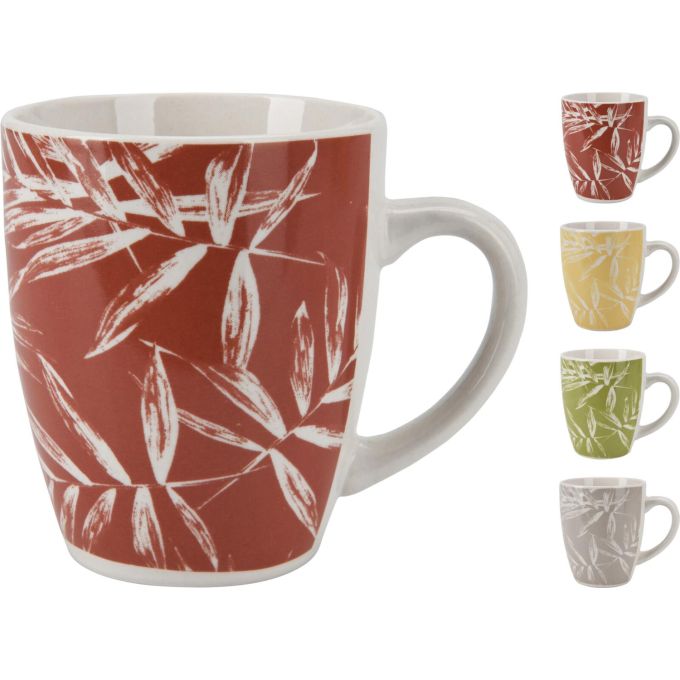 Κούπα ArteLibre 200ml Σχέδιο Φύλλα New Bone Πορσελάνη Σε 4 Χρώματα