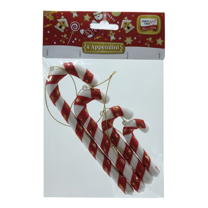 Χριστουγεννιάτικα Κρεμαστά Καραμέλες 7/9/13/17cm Σετ 4Τμχ Σε 2 Σχέδια