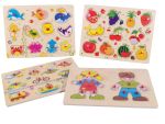 Επιτραπέζιο Παιχνίδι Ταιριάζω Τα Αντικείμενα Πολύχρωμο Ξύλο 30x22x0.8cm Σε 4 Σχέδια Για 3+ Ετών