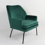 Πολυθρόνα ArteLibre ZINGIBER Πράσινο Βελούδο/Μέταλλο 82.5x69x77cm