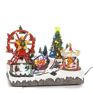 Χριστουγεννιάτικο Σκηνικό Με Φως, Μουσική Και Κίνηση 32x20x28cm