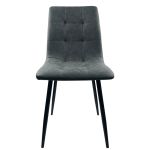 Καρέκλα Τραπεζαρίας ArteLibre YUCATAN Ανθρακί PU/Μέταλλο 44x55x86cm