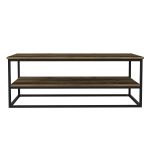 Τραπεζάκι Σαλονιού ArteLibre MYKONOS Σκούρο Καφέ/Μαύρο Μοριοσανίδα/Μελαμίνη/Μέταλλο 120x60x43cm