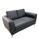 Καναπές Διθέσιος ArteLibre ELFRIC Μαύρο PU 142x81x81cm