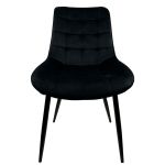 Καρέκλα Τραπεζαρίας ArteLibre BRISA Μαύρο Βελούδο/Μέταλλο 53x60x85cm