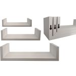 Ράφια Τοίχου Λευκό MDF 42x20x10cm 3Τμχ