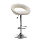 Σκαμπό Bar ArteLibre FETT Με Πλάτη Πτυσσόμενο Μπεζ PU/Μέταλλο 54x49x81-103cm