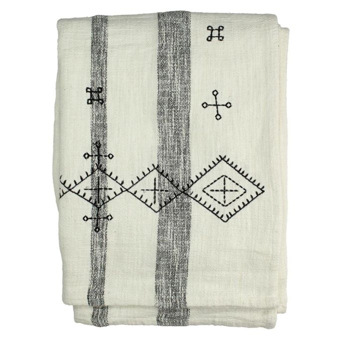 Ριχτάρι ArteLibre Ριγέ Μαύρο Βαμβακερό 130x170cm