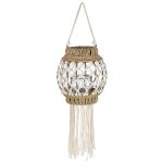 Φανάρι ArteLibre Καφέ/Λευκό Μπαμπού/Rattan 29cm