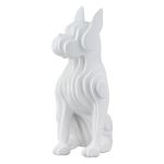 Figure Dog Synthetic Resin White 8X12X22Cm 8X12X22Cm