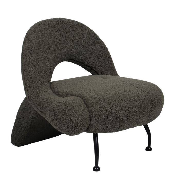 Πολυθρόνα ArteLibre PASIPHAE Πράσινο Ύφασμα/Μέταλλο/Ξύλο 80x86x80cm