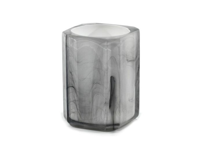 Ποτηροθήκη Γκρι Με Υφή Μαρμάρου Πλαστικό 7.3x10.3cm