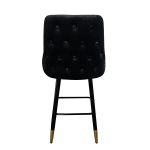 Σκαμπό Bar ArteLibre COBB Με Πλάτη Μαύρο Βελούδο/Μέταλλο 49x53x100cm