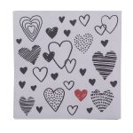 Χαρτοπετσέτες Με Καρδιές Τρίφυλλες Λευκό 33x33cm Σετ 20Τμχ
