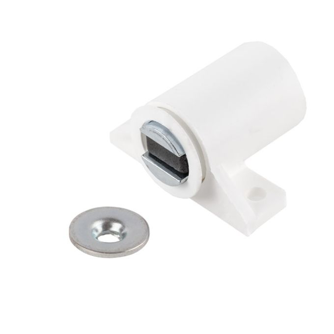 Πιαστράκι Μαγνητικό 1kg Λευκό Πλαστικό Βιδωτή Βάση