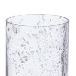 Κηροπήγιο Ρεσώ 'Anuk' Γυαλί/Ξύλο Μάνγκο Καφέ/Διάφανο 8x8cm