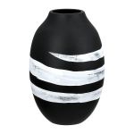 Βάζο Στρογγυλό Κεραμικό Μαύρο D14X21Cm D14X21Cm