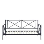 Κρεβάτι Μονό ArteLibre JASMINE Μαύρο Μέταλλο 208x97.6x100cm (Στρώμα 90x200cm)