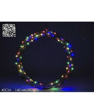 Χριστουγεννιάτικος Δακτύλιος 40cm Με 140 MicroLED RGB