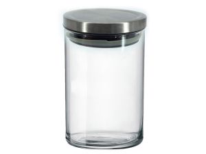 Δοχείο Με Μεταλλικό Πώμα Διάφανο Γυαλί 1.2lt