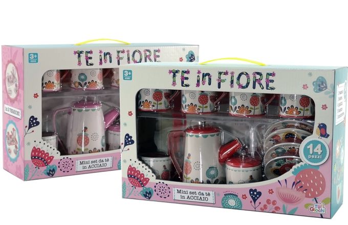 Παιδικό Σετ Τσαγιού Πλαστικό Σετ 14Τμχ Σε 2 Χρώματα Για 3+ Ετών