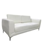 Καναπές Τριθέσιος ArteLibre ELFRIC Λευκό PU 190x81x81cm