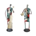 Διακοσμητικό ArteLibre Μουσικός Πολύχρωμο Μέταλλο 13x15x36.5cm Σε 2 Σχέδια