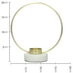 Κηροπήγιο ArteLibre Χρυσό Μέταλλο 18x8x20cm