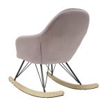 Πολυθρόνα Κουνιστή ArteLibre ASHER Σάπιο Μήλο Ύφασμα/Μέταλλο/Ξύλο 67x98x89cm