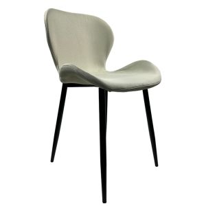 Καρέκλα Τραπεζαρίας ArteLibre RIOJA Sand/Μαύρο Ύφασμα/Μέταλλο 46x50x80cm