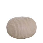Πουφ Σκαμπό ArteLibre GULRU Αποσπώμενο Κάλυμμα Μπεζ Πλεκτό 50x50x35cm