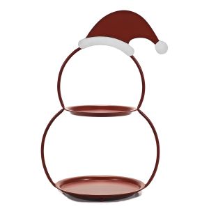 Χριστουγεννιάτικη Βάση Κόκκινη Με Καπέλο 50cm