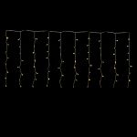 80 LED Κουρτίνα Εξωτερικού Χώρου Θερμό Λευκό Φως Διάφανο Καλώδιο 2x1m