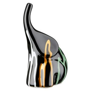 Figure Elephant Ceramic Black 12X8X19Cm 12X8X19Cm
