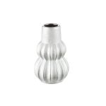 Βάζο Κεραμικό Ασημί χρώμα D10X16Cm D10X16Cm