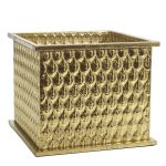 Χριστουγεννιάτικη Γλάστρα Χρυσό 25.5x25.5x21cm