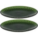 Πιάτα Διάφανα/Πράσινα/Χρυσά 20cm 2Τμχ ALPINA