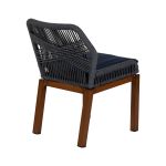 Καρέκλα Κήπου ArteLibre LISBON Μπλε/Μπαμπού Αλουμίνιο/Ύφασμα 50x58x77cm