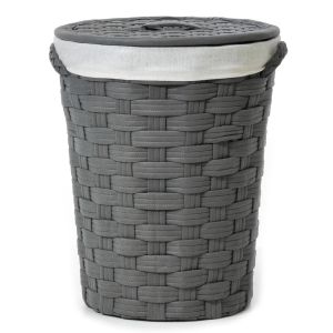 Καλάθι Απλύτων Γκρι Φ40x49cm