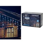 75 LED Κουρτίνα Εσωτ. & Εξωτ. Χώρου Με 8 Προγράμματα Και Μετασχηματιστή Ψυχρό Λευκό Φως Λευκό Καλώδιο Επεκτεινόμενο IP44