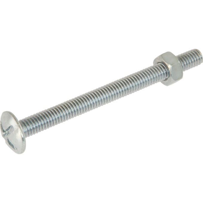 Βίδα Ολόπαση PH Σκεπών & Περικόχλιο M 6x80 Inox A2 10Τμχ