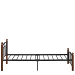 Κρεβάτι Μονό ArteLibre ARROWHEAD Μαύρο/Καρυδί Μέταλλο Για Στρώμα 90x200cm