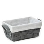 Καλάθι Αποθήκευσης Γκρι Polyester 28x17x13cm