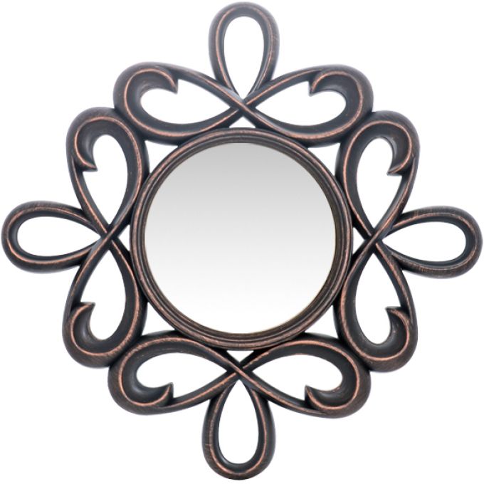 Καθρέπτης Τοίχου ArteLibre Μαύρο Πλαστικό Φ50.8x5cm