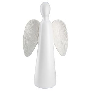 Φιγούρα Άγγελοι 'Barbara' Κεραμικό Λευκό 7x13x24cm