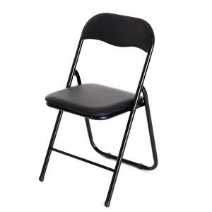 Καρέκλα Πτυσσόμενη ArteLibre PRASLIN Μαύρο Μέταλλο/PVC 41x44x79cm